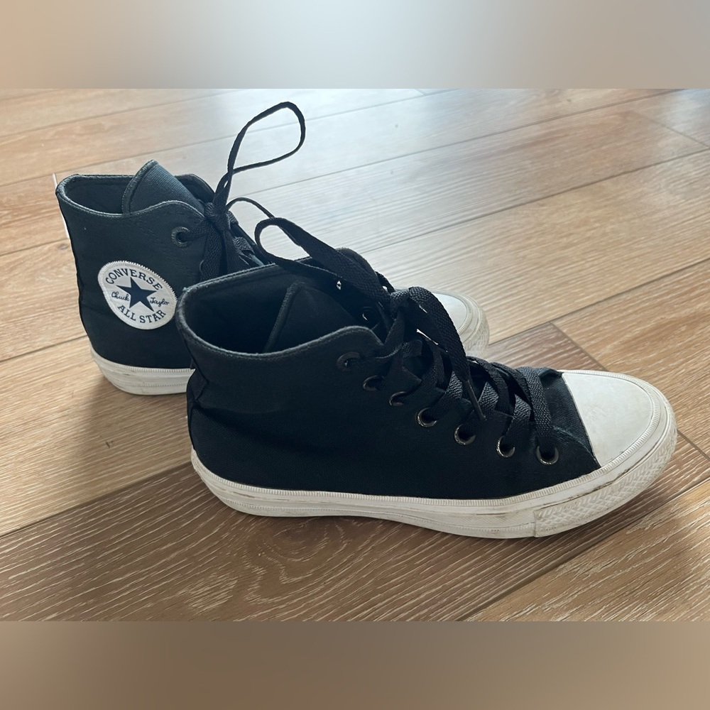 Converse All Star Chuck Taylor II Black Hightop Lunarlon Insole Mens 5/Womens 7